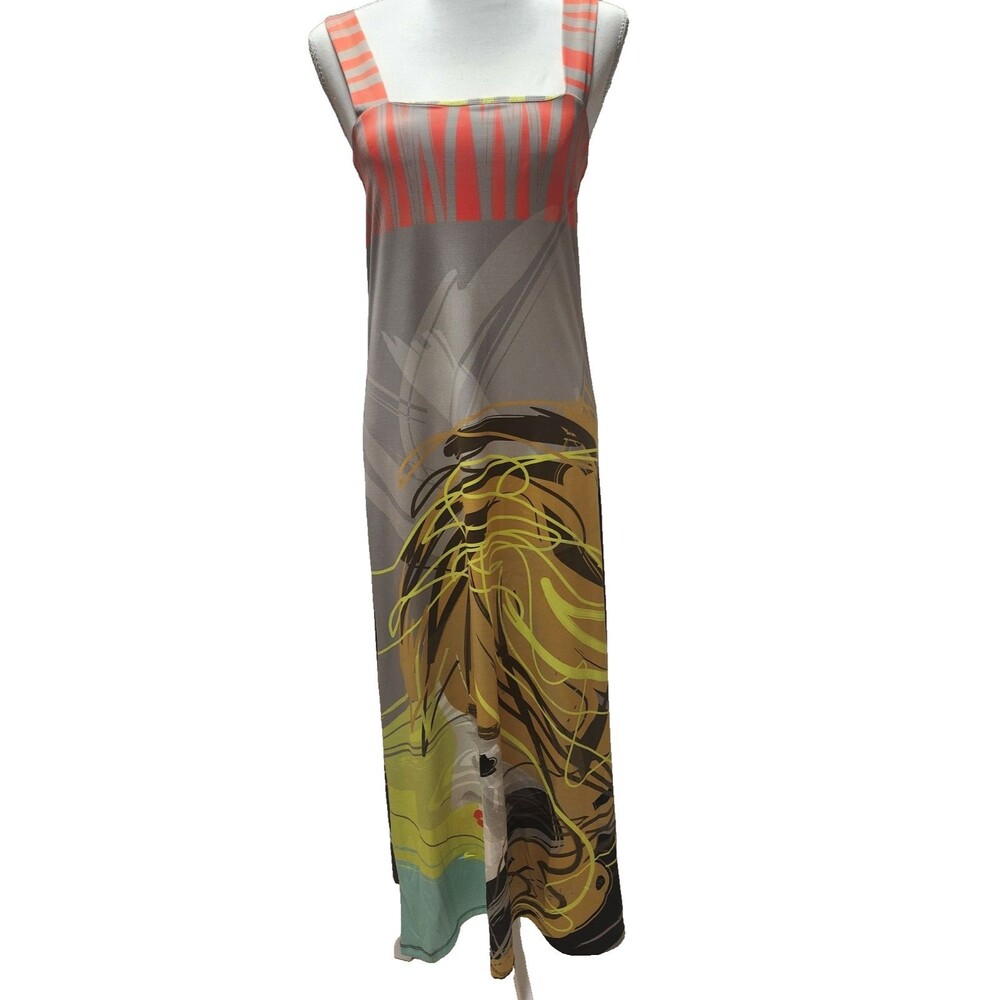 Volt Design Narrow A-Line Dress no. 262 Timothe Graphic Art to Wear Size 2 US/8